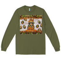 Army Green easter egg hunter  rabbit Long Sleeve Tee - BarkalooDesign