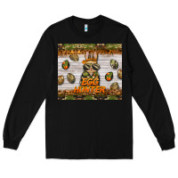 Black easter egg hunter  rabbit Long Sleeve Tee - BarkalooDesign