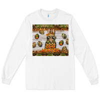 White easter egg hunter  rabbit Long Sleeve Tee - BarkalooDesign