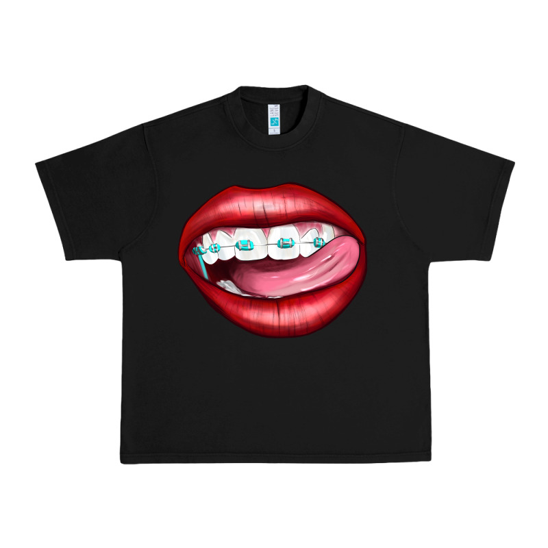 Lips Dental Braces Urban Heavy Tee by Artiststas | Teevron