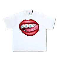 White Lips Dental Braces Urban Heavy Tee - Artiststas