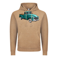 Vintage Coffee western truck 34 view Vintage Hoodie - FaDigitalArtStudio