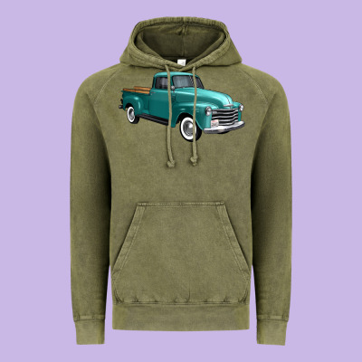 Western Truck 34 View Vintage Hoodie Designed By Fadigitalartstudio