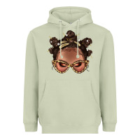 Matcha Afro Bantu Knots Hairstyles Messy Bun With Clasp Bbs  2 Heavyweight Hoodie - BundleAndBundleShop