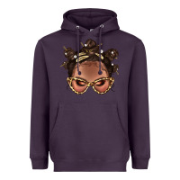 Plum Afro Bantu Knots Hairstyles Messy Bun With Clasp Bbs  2 Heavyweight Hoodie - BundleAndBundleShop