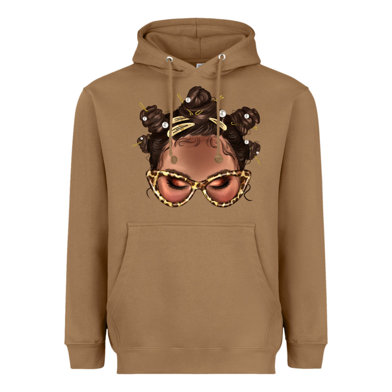 Afro Bantu Knots Hairstyles Messy Bun With Clasp Bbs  2 Heavyweight Hoodie by BundleAndBundleShop | Teevron
