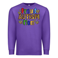 Purple proud autism mom design Premium Sweatshirt - LillyAllenDesigns