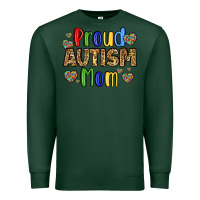 Sports Green proud autism mom design Premium Sweatshirt - LillyAllenDesigns