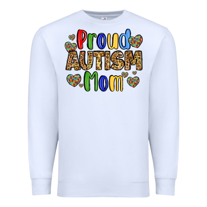 Proud Autism Mom Design Premium Sweatshirt by LillyAllenDesigns | Teevron