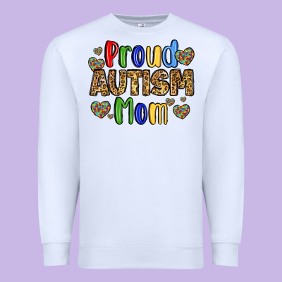 Proud Autism Mom Design Premium Sweatshirt Designed By Lillyallendesigns