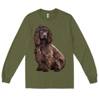 Army Green Boykin Spaniel Dog Long Sleeve Tee - LillyAllenDesigns