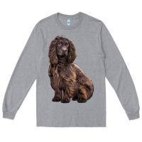 Heather Grey Boykin Spaniel Dog Long Sleeve Tee - LillyAllenDesigns