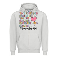 Dove Grey to the person behind me Zipper Hoodie - MaliasSmallBusiness