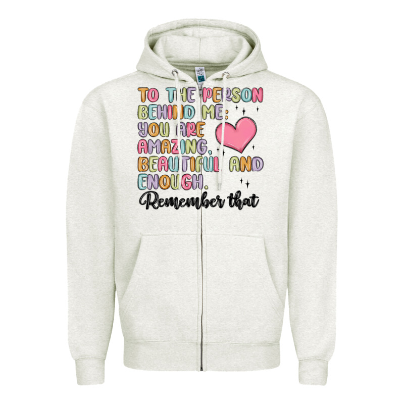 To The Person Behind Me Zipper Hoodie by MaliasSmallBusiness | Teevron
