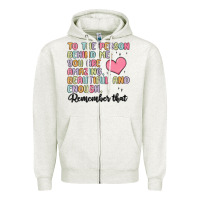 Oatmeal Heather to the person behind me Zipper Hoodie - MaliasSmallBusiness