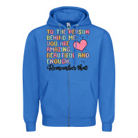 True Royal to the person behind me Zipper Hoodie - MaliasSmallBusiness