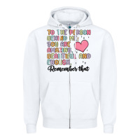 White to the person behind me Zipper Hoodie - MaliasSmallBusiness