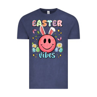 Vintage Denim easter vibes smiley face Vintage Tee - Artiststas