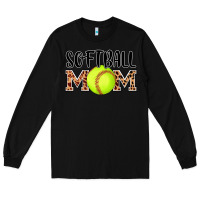 Black softball mom Long Sleeve Tee - AdoDesignShop