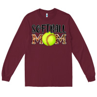 Burgundy softball mom Long Sleeve Tee - AdoDesignShop