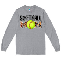 Heather Grey softball mom Long Sleeve Tee - AdoDesignShop
