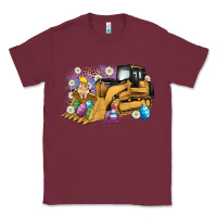 Burgundy easter bulldozer bunny egg leopard Classic Tee - Artiststas