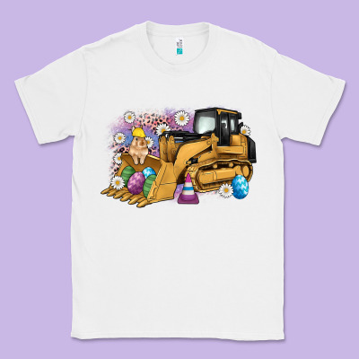 Easter Bulldozer Bunny Egg Leopard Classic Tee Designed By Artiststas
