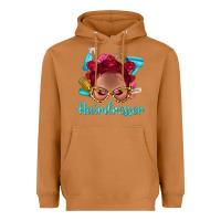 Meerkat Afro Bantu Knots Red Hairdresser With Leopard Glasses Bbs Heavyweight Hoodie - BundleAndBundleShop