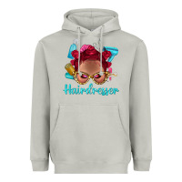Moon Dust Afro Bantu Knots Red Hairdresser With Leopard Glasses Bbs Heavyweight Hoodie - BundleAndBundleShop