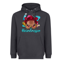 Smoke Afro Bantu Knots Red Hairdresser With Leopard Glasses Bbs Heavyweight Hoodie - BundleAndBundleShop