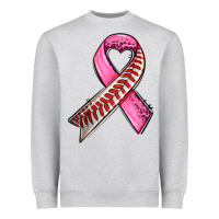 Heather Grey breast cancer sport ribbons Heavyweight Sweatshirt - AdoDesignShop