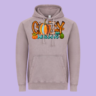Cozy Season Vintage Hoodie Designed By Racoondesign