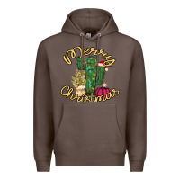 Coffee Merry Christmas Cactus Premium Hoodie - Bettercallsaul