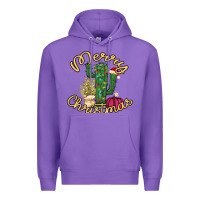 Purple Merry Christmas Cactus Premium Hoodie - Bettercallsaul
