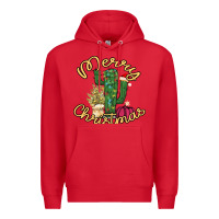 Red Merry Christmas Cactus Premium Hoodie - Bettercallsaul