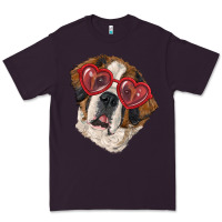 Plum Saint bernard with love glasses Premium Tee - RanaPortraitStore