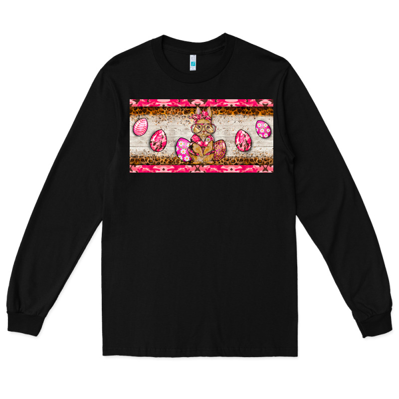 Pink Camouflage Egg Hunter Bunny   License Plate Long Sleeve Tee by BarkalooDesign | Teevron