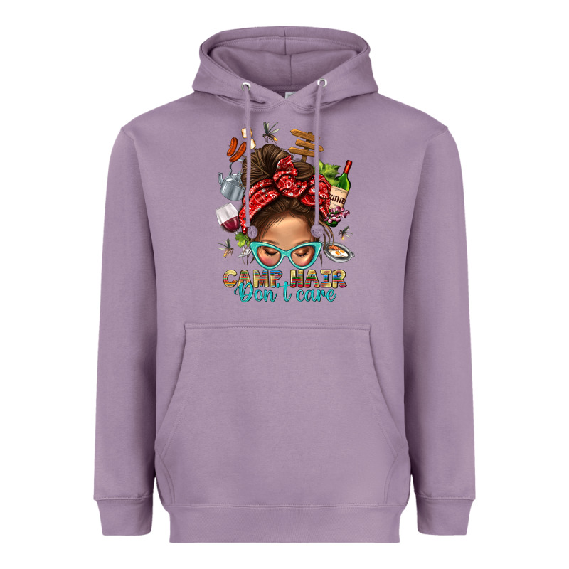 Camp Hair Dont Care Messy Bun Bbs Heavyweight Hoodie by BundleAndBundleShop | Teevron