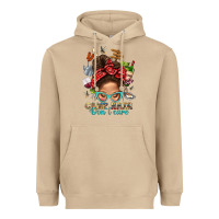 Mushroom Camp Hair Dont Care Messy Bun Bbs Heavyweight Hoodie - BundleAndBundleShop