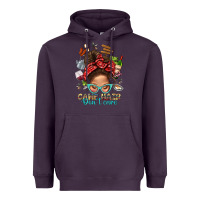 Plum Camp Hair Dont Care Messy Bun Bbs Heavyweight Hoodie - BundleAndBundleShop