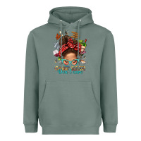 Sage Camp Hair Dont Care Messy Bun Bbs Heavyweight Hoodie - BundleAndBundleShop