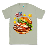 Matcha american flag and hamburger Classic Tee - AdoDesignShop