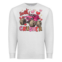 Oatmeal Heather name monster truck heartbreaker Premium Sweatshirt - LillyAllenDesigns