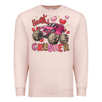 Pale Pink name monster truck heartbreaker Premium Sweatshirt - LillyAllenDesigns