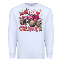 White name monster truck heartbreaker Premium Sweatshirt - LillyAllenDesigns