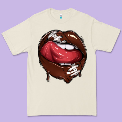 Premium Tee sports lips american football