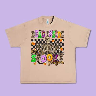 Dead Inside But Its Spooky Season Urban Heavy Tee Designed By Adodesignshop