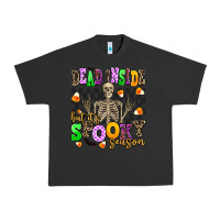Pigment Black dead inside but its spooky season Urban Heavy Tee - AdoDesignShop