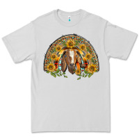 Dove Grey Western Leopard Sunflower Goat Rainbow Premium Tee - BarkalooDesign
