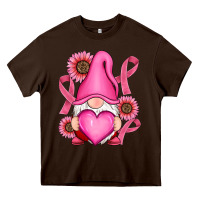 Chocolate Brown Breast Cancer gnomes Heavy Core Tee - RanaPortraitStore